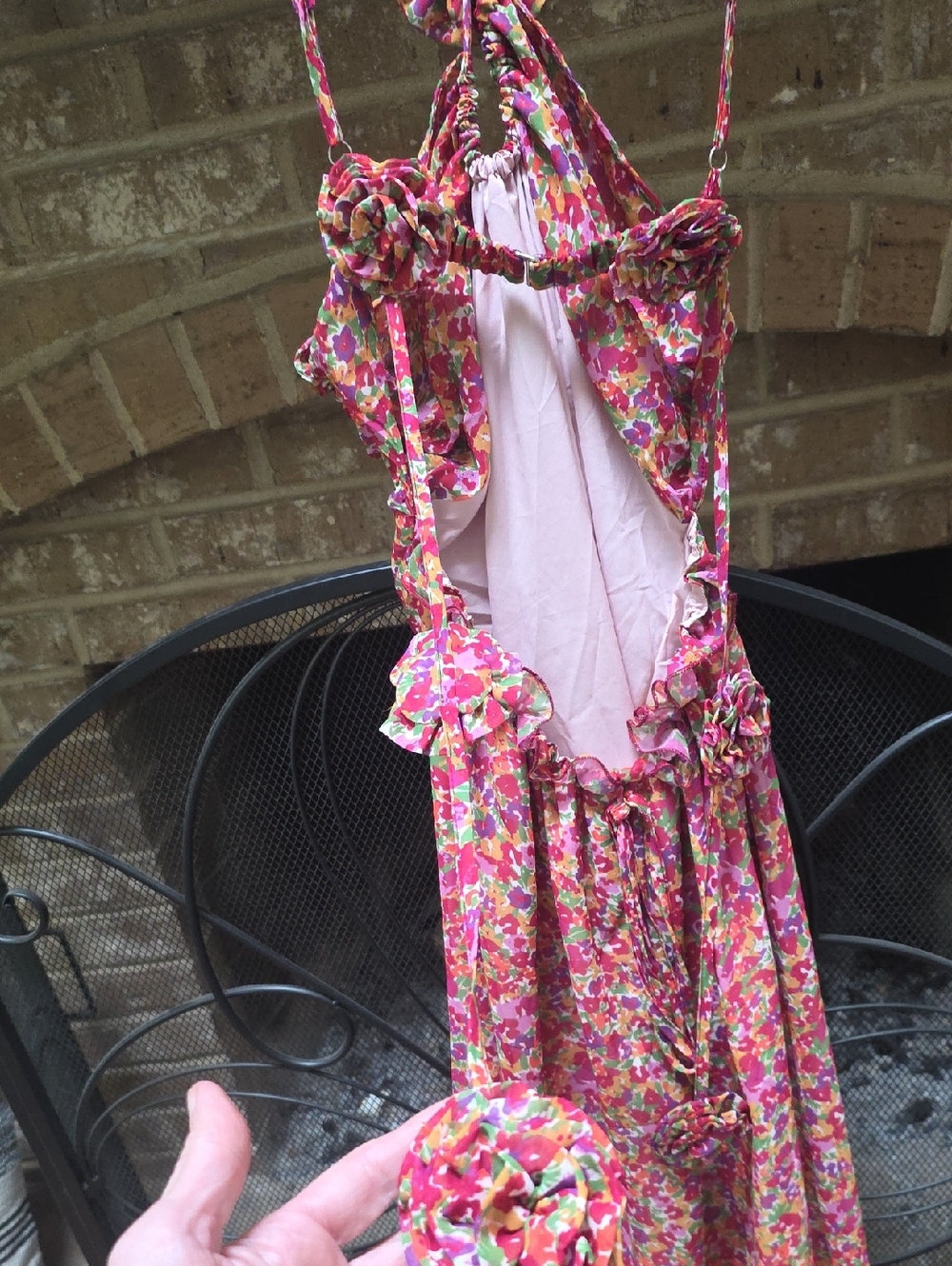 Commense Pink Multi Floral Print Dress - Picture 4 of 5
